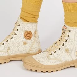 Pataugas AUTHENTIQUE M/TOPO F2I BEIGE -Pataugas BOOTS FEMME OG M TOPO F2I BEIGE 628340 150 Porte 2